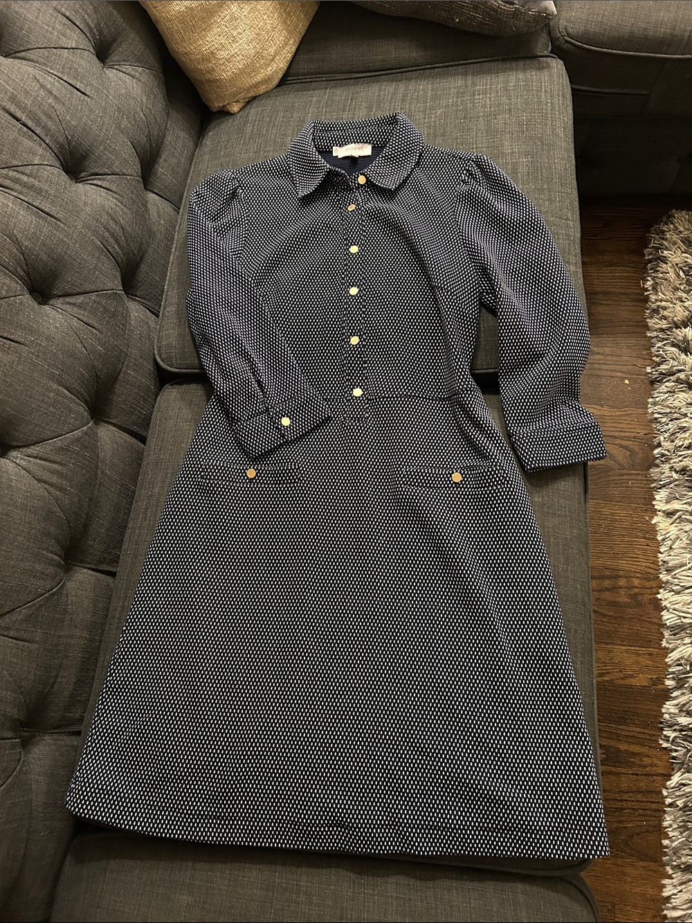 HOBBS Women's Geometric Midi Dress Size 10 Like New